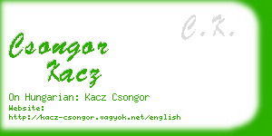 csongor kacz business card